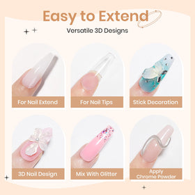 SUPWEE gel à ongles sculptant 3D rose avec accessoires