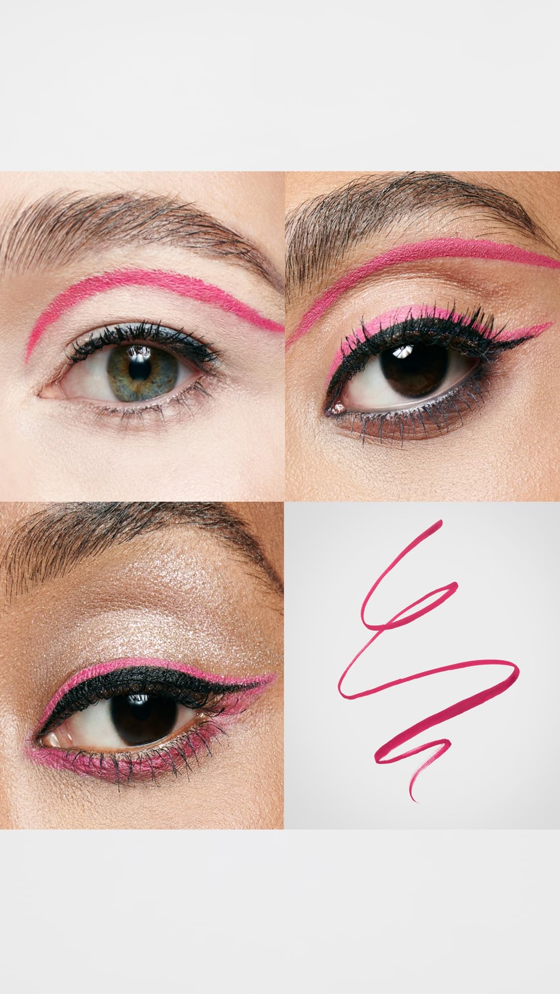 swatch de l'eyeliner stila Cosmic Pink sur la peau
