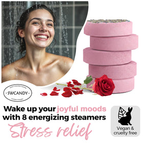 SWCANDY Rose Shower Steamers - utilisation sous la douche