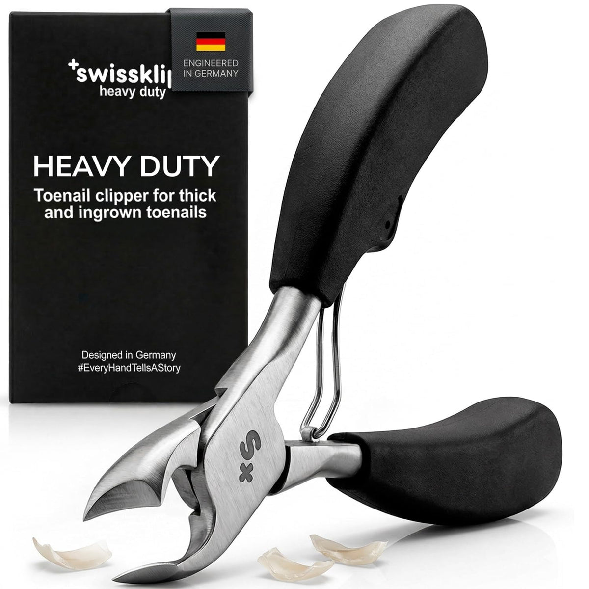 Swissklip coupe-ongles professionnel vue avant avec lames en acier inoxydable