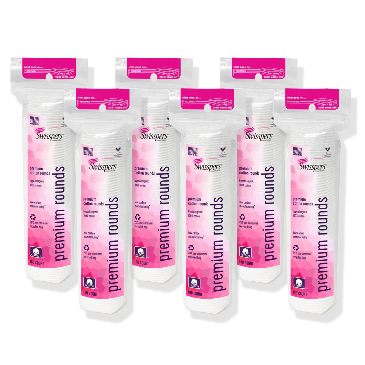 Swisspers Disques de Coton Premium pack de 100 vue de face