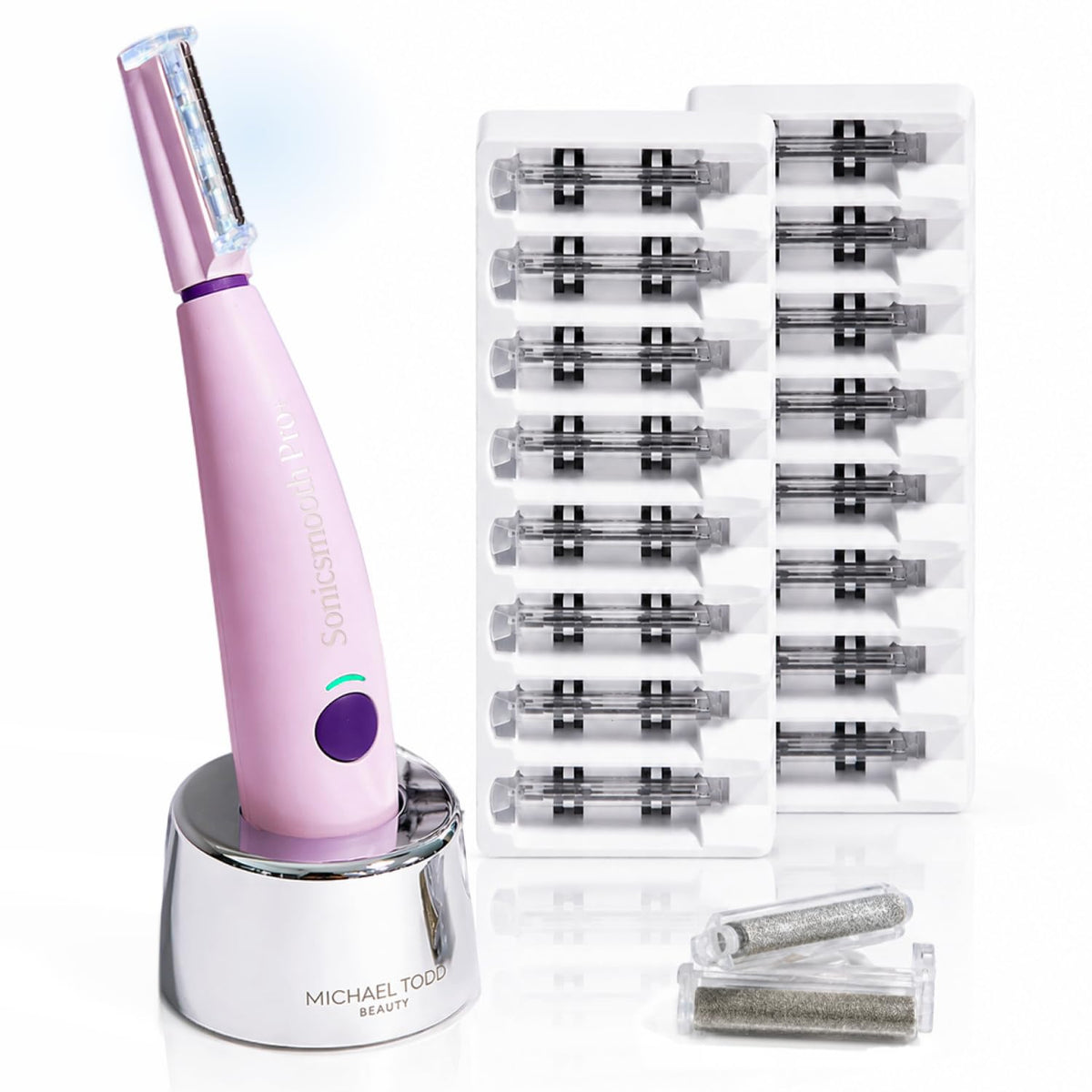 Système de Dermaplaning Sonicsmooth Pro+ de MICHAEL TODD vue de face
