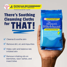 T.N. Dickinson's Lingettes Nettoyantes Apaisantes avec 25 lingettes