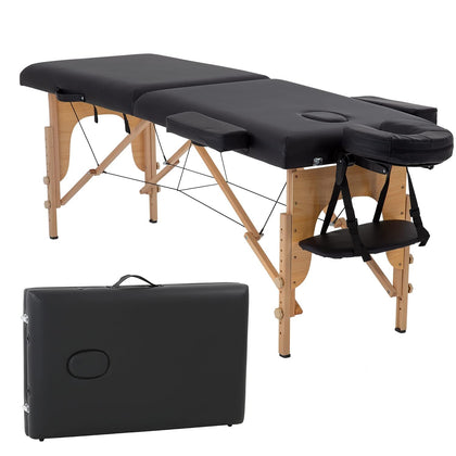 Table de massage BestMassage noire vue de face