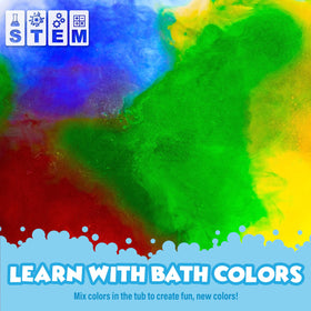 Tablette colorante bleue Tub Works en action