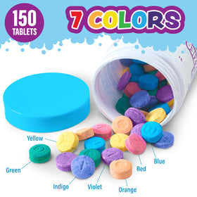 Tablette colorante rouge Tub Works dans l'eau