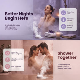 Tablette de douche Body Restore en train de se dissoudre dans l'eau