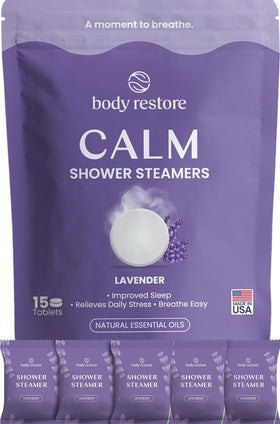 Tablettes de douche Body Restore pack de 15 avec arôme de lavande
