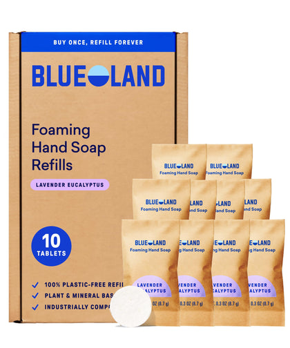 Tablettes de recharge de savon moussant BLUELAND Lavande Eucalyptus