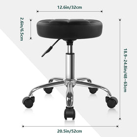 Tabouret BFTOU noir réglable, vue latérale