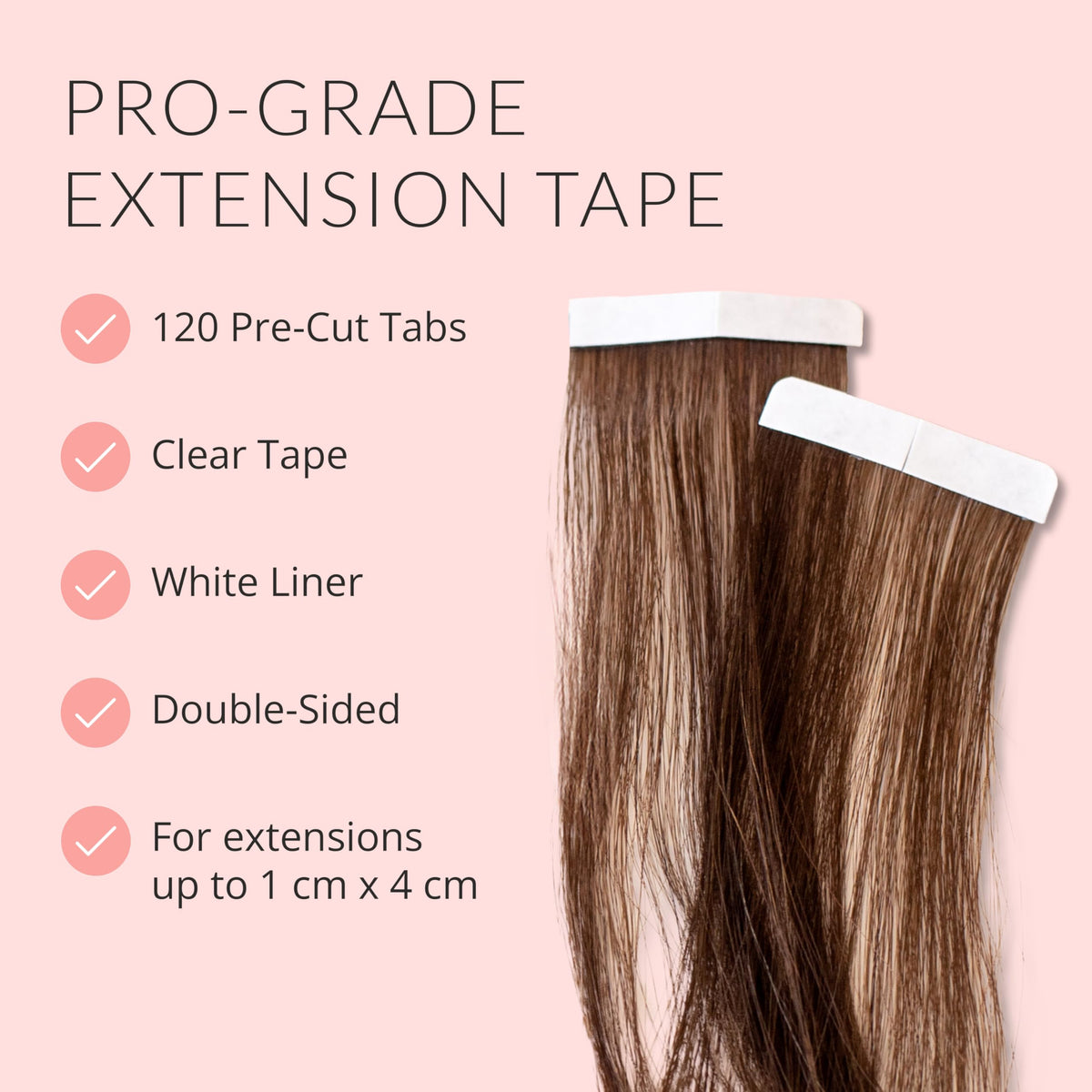 Tabs Walker Tape en usage, montrant leur application sur des extensions de cheveux