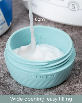 TakeToday Contenants de Voyage 2oz Abricot dans un sac de voyage