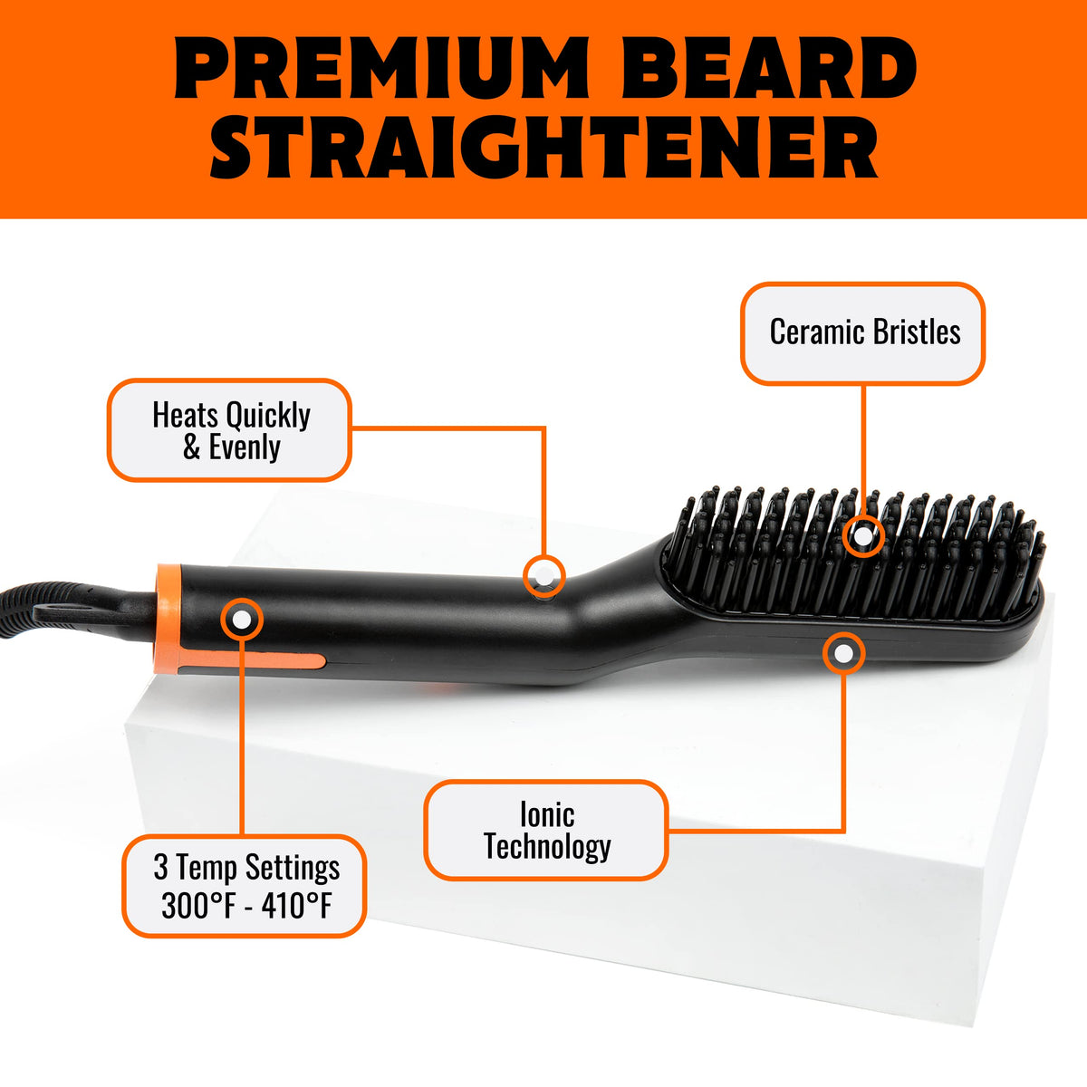 TAME THE WILD Brosse à Barbe Chauffante en utilisation