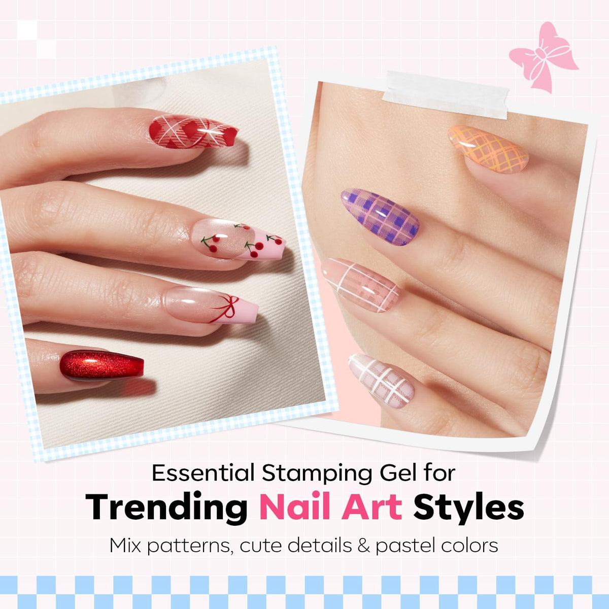 tampon à double tête pour stamping d'ongles modelones