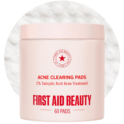 Tampons de traitement contre l'acné First Aid Beauty, emballage avant