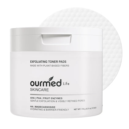 Tampons Exfoliants Doux ourmed life, 70 pads en vue de face