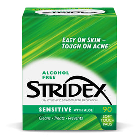 Tampons médicinaux Stridex anti-acné sensibles 90 pcs vue avant