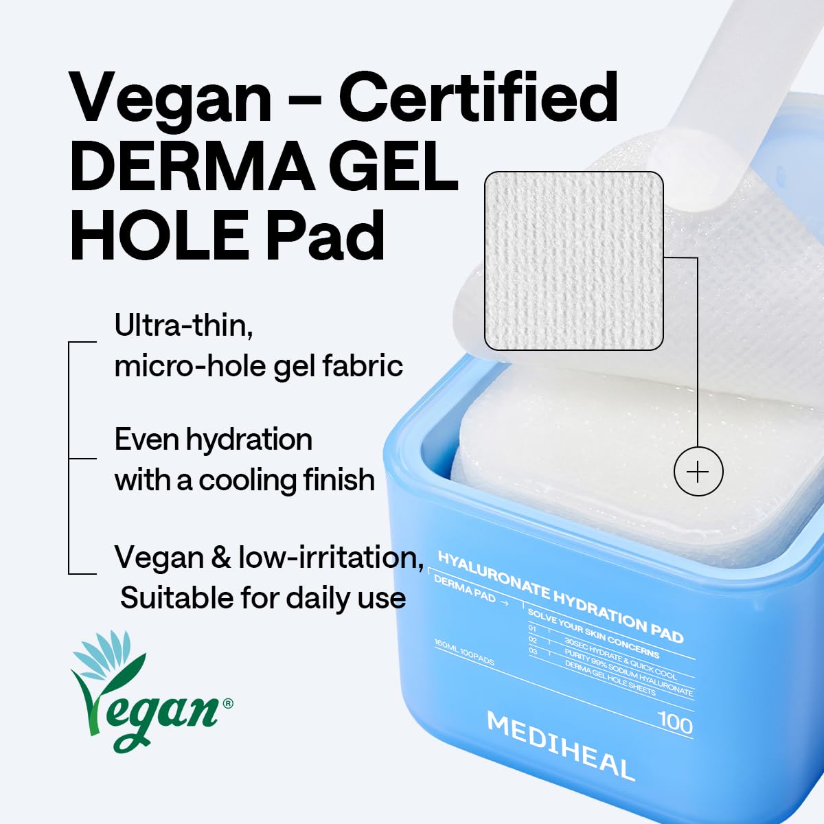 Tampons MEDIHEAL sortis de leur emballage