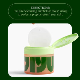Tampons tonifiants JIYU avec leur texture hydratante