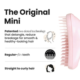 TANGLE TEEZER Brosse Démêlante Mini Rose avec un fond coloré