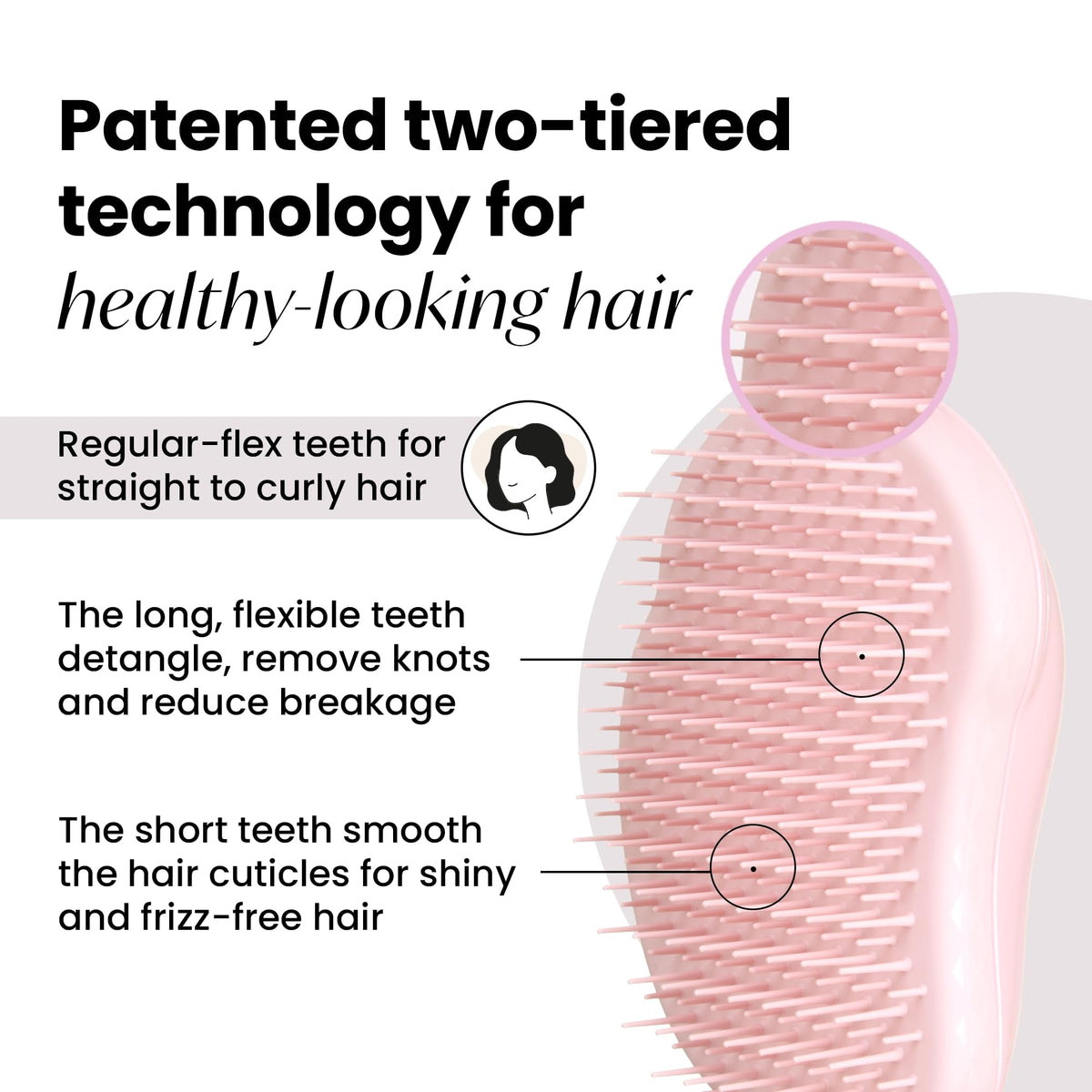 TANGLE TEEZER Brosse Démêlante Mini Rose vue arrière