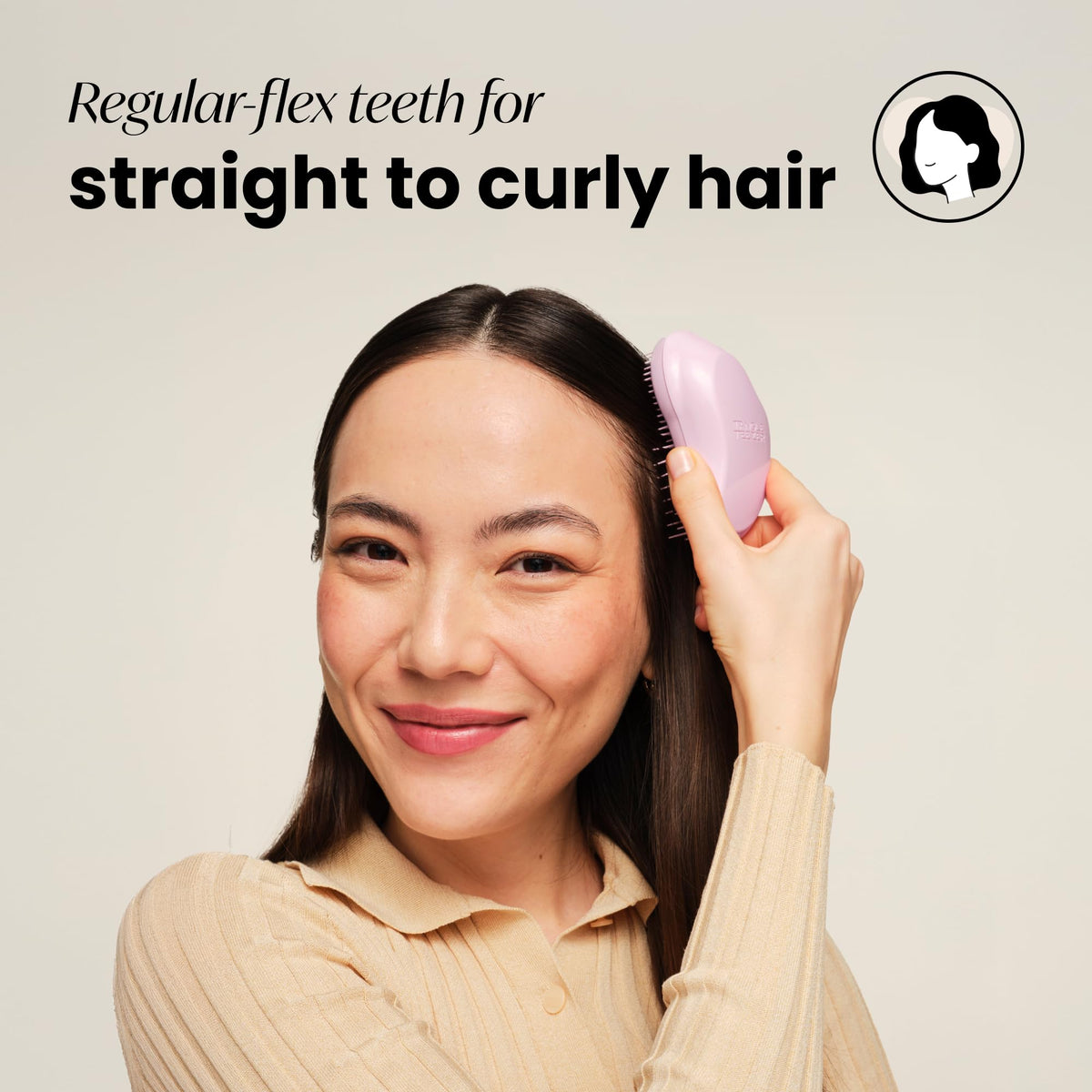 TANGLE TEEZER Brosse Démêlante Mini Rose vue de côté