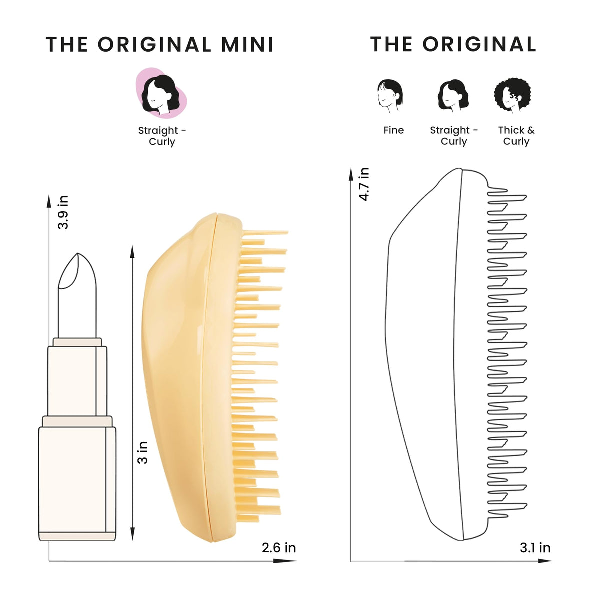 TANGLE TEEZER Brosse Mini Démêlante avec une main d'enfant