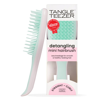 TANGLE TEEZER Mini Brosse Démêlante Rose & Menthe vue de face