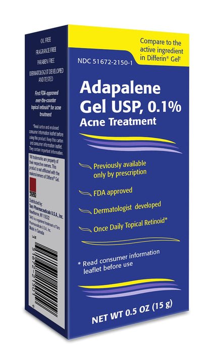 TARO Gel Adapalène 0,1% 20g - vue de face