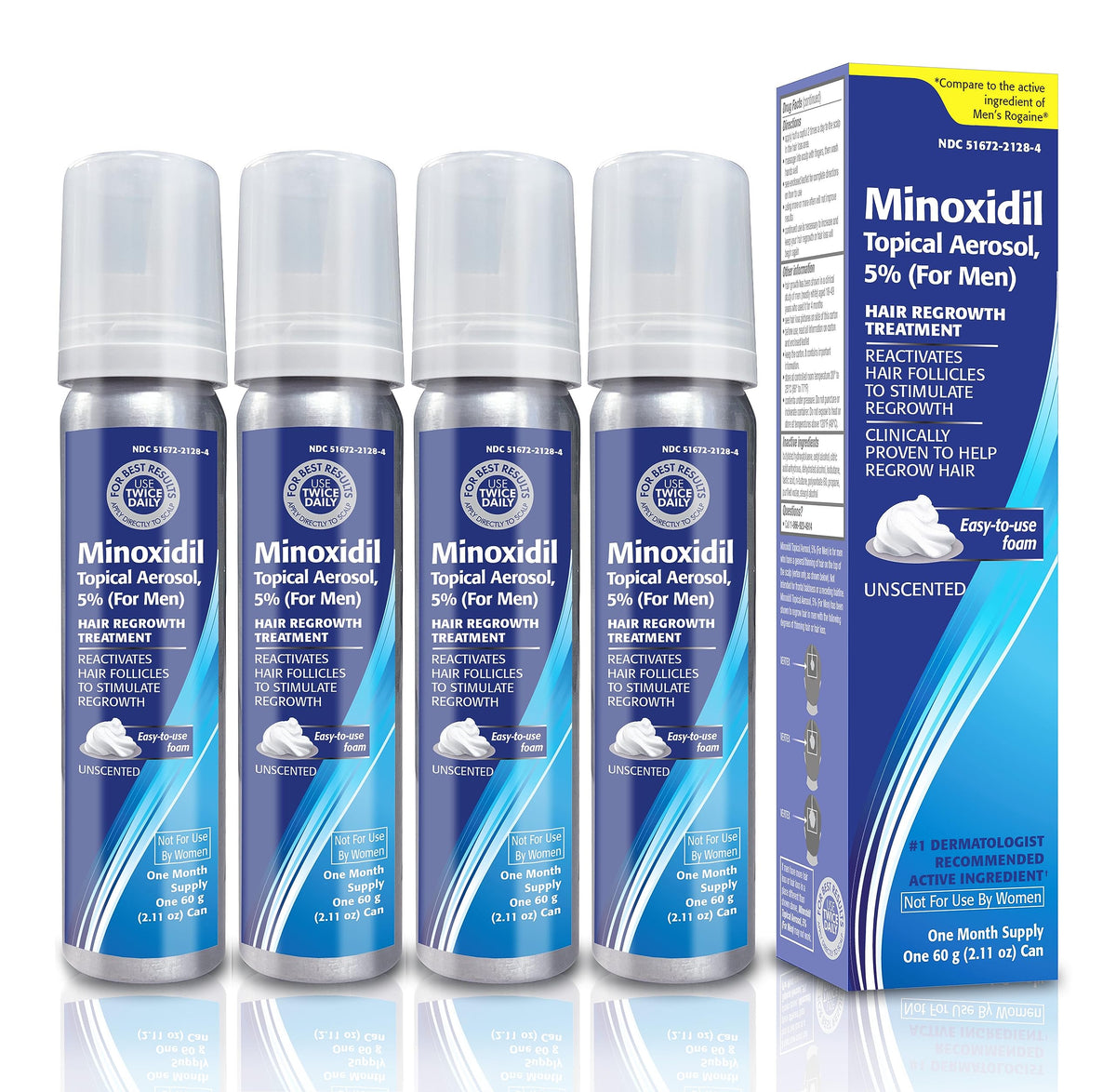 TARO Minoxidil 5% Mousse Topique vue de face
