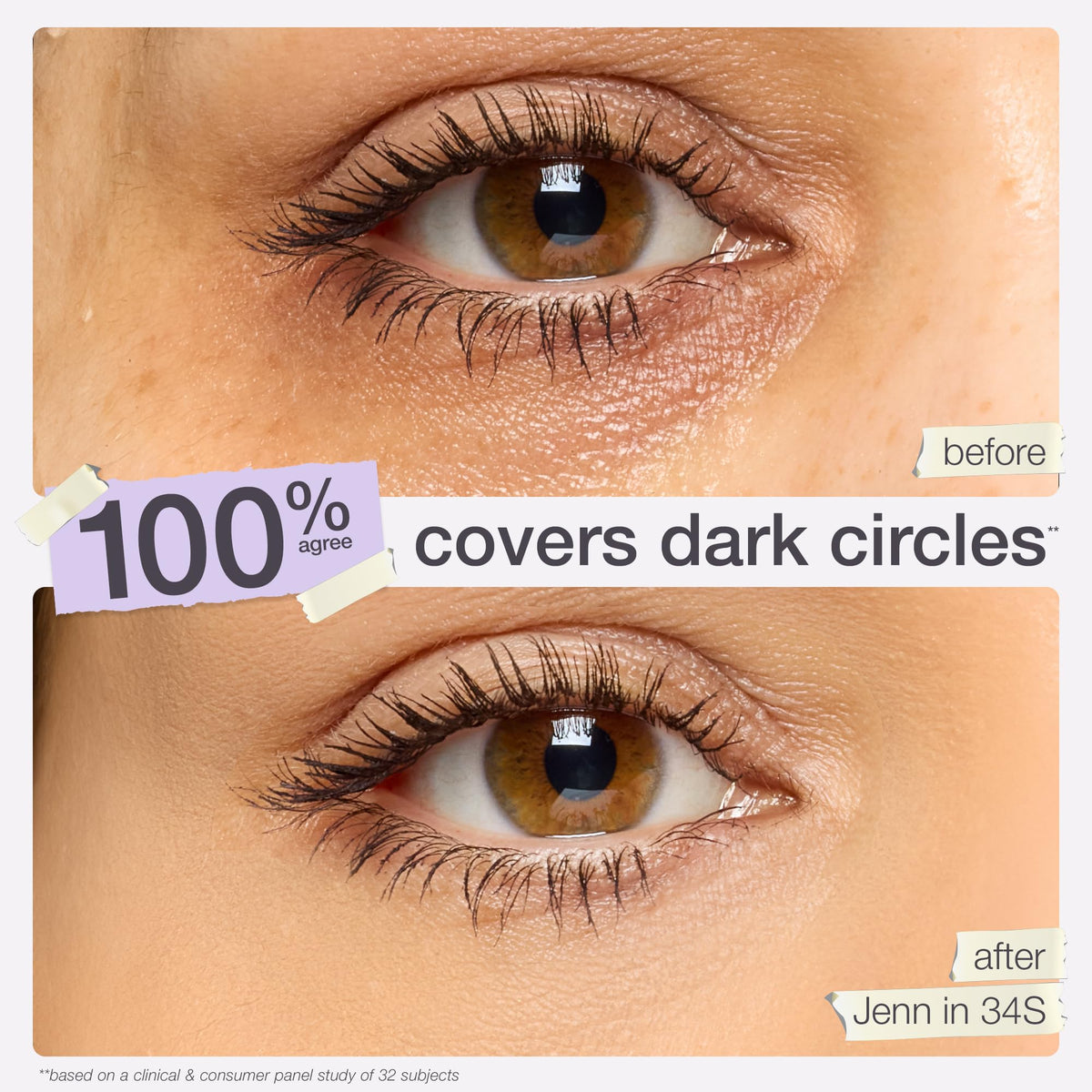 tarte concealer Full-Coverage 34S Medium Sand 18g texture sur main