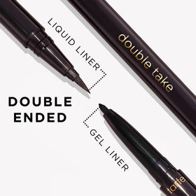 tarte Double Take Eyeliner 2-en-1 marron côté gel