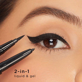 tarte Double Take Eyeliner 2-en-1 marron en situation