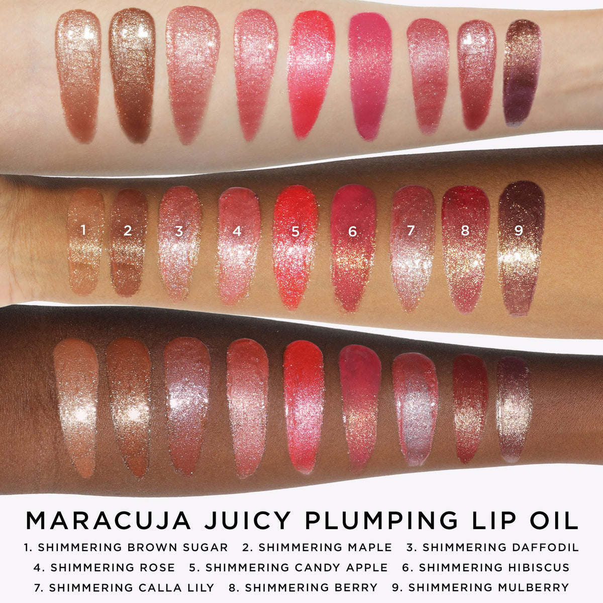 tarte Maracuja Juicy Lip Oil application sur les lèvres