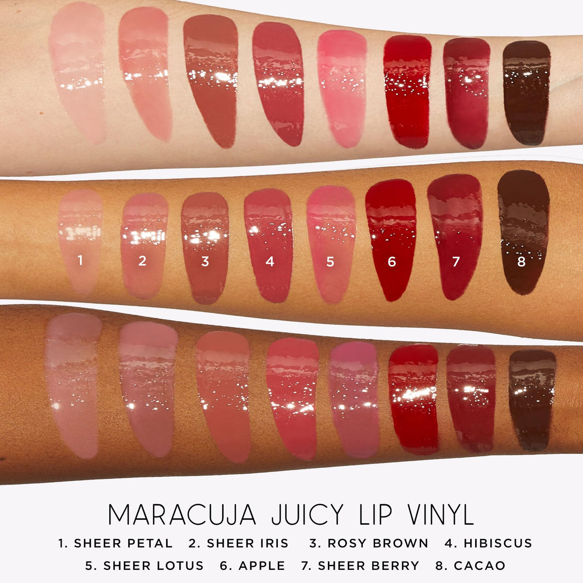 Tarte Maracuja Juicy Lip Vinyl Gloss, présentation sur fond neutre