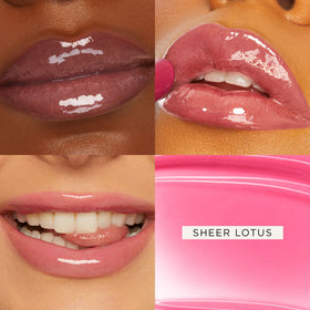 Tarte Maracuja Juicy Lip Vinyl Gloss, tube ouvert montrant la texture du produit