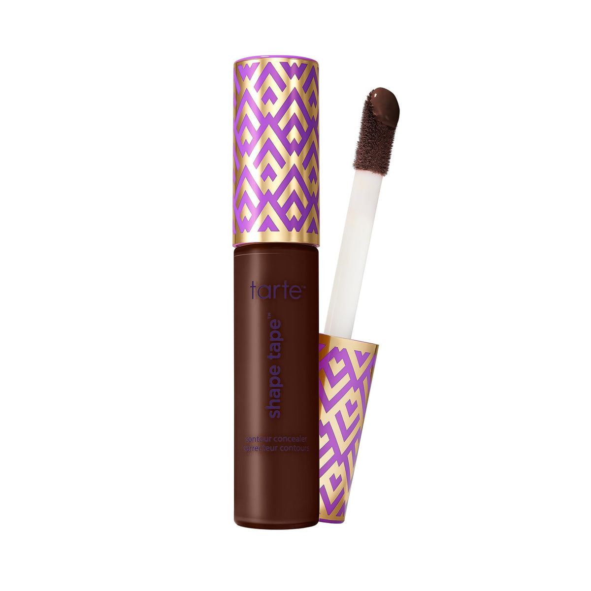Tarte Shape Tape Concealer 62W Espresso vu de face avec applicateur