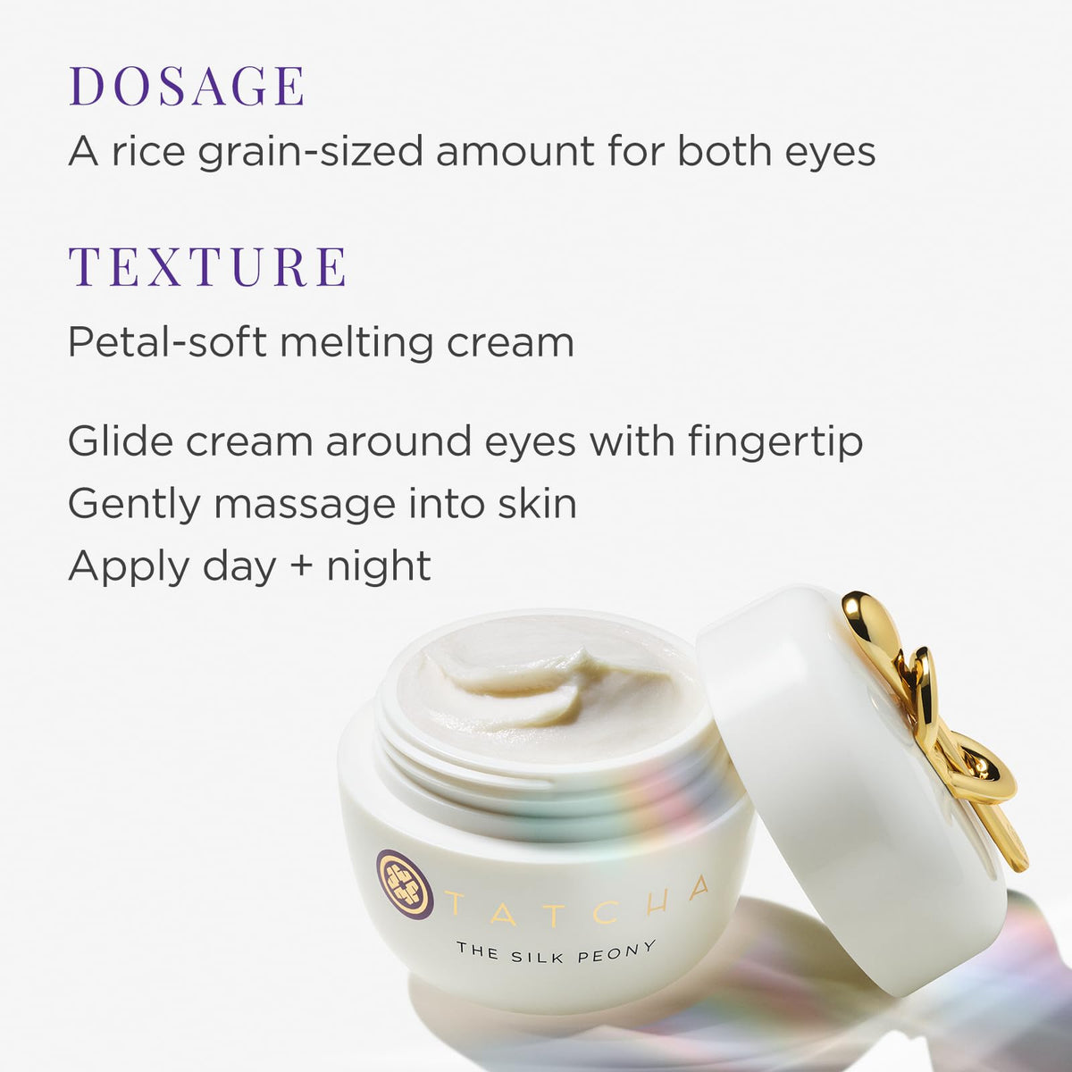 TATCHA Crème Contour des Yeux Soie Pivoine 40g en ambiance bien-être