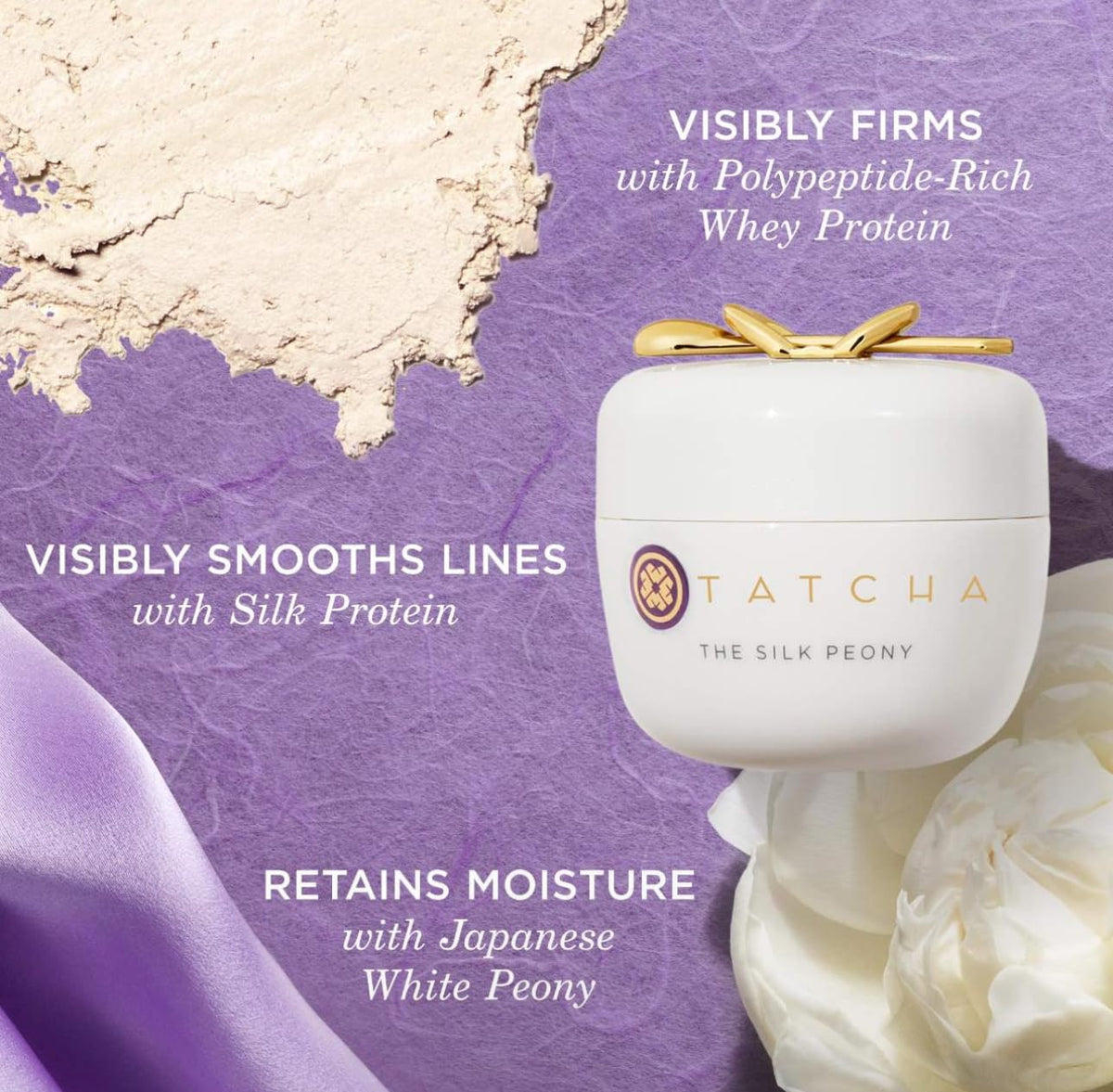 TATCHA Crème Contour des Yeux Soie Pivoine 40g en utilisation quotidienne