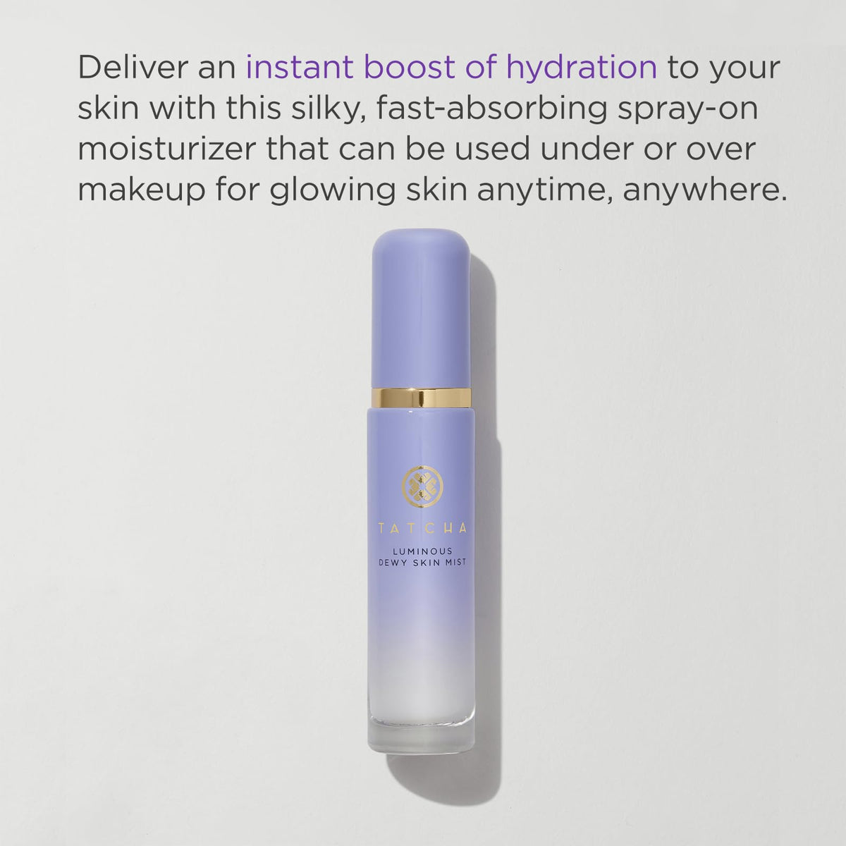 TATCHA Luminous Dewy Skin Mist 168g avec flacon et étiquette