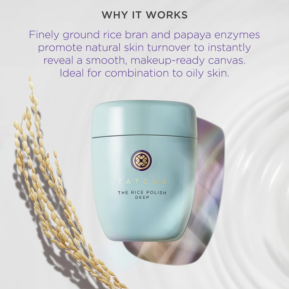 TATCHA The Rice Polish Exfoliant Enzymatique 140g texture mousse