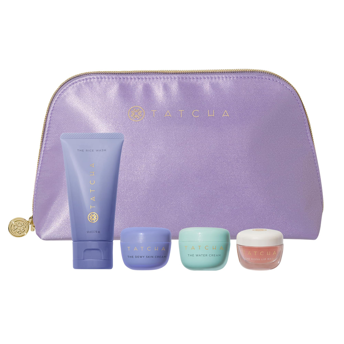 TATCHA Travel Essentials Set avec nettoyant et crèmes en format miniature