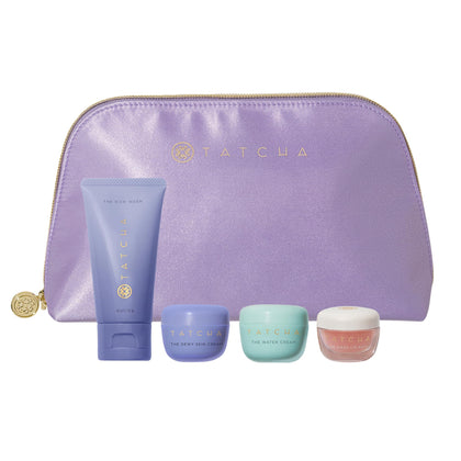 TATCHA Travel Essentials Set avec nettoyant et crèmes en format miniature