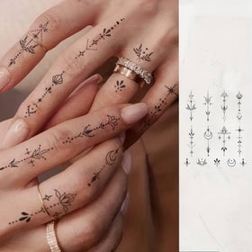 Tatouage temporaire COKTAK avec motifs de lune et soleil