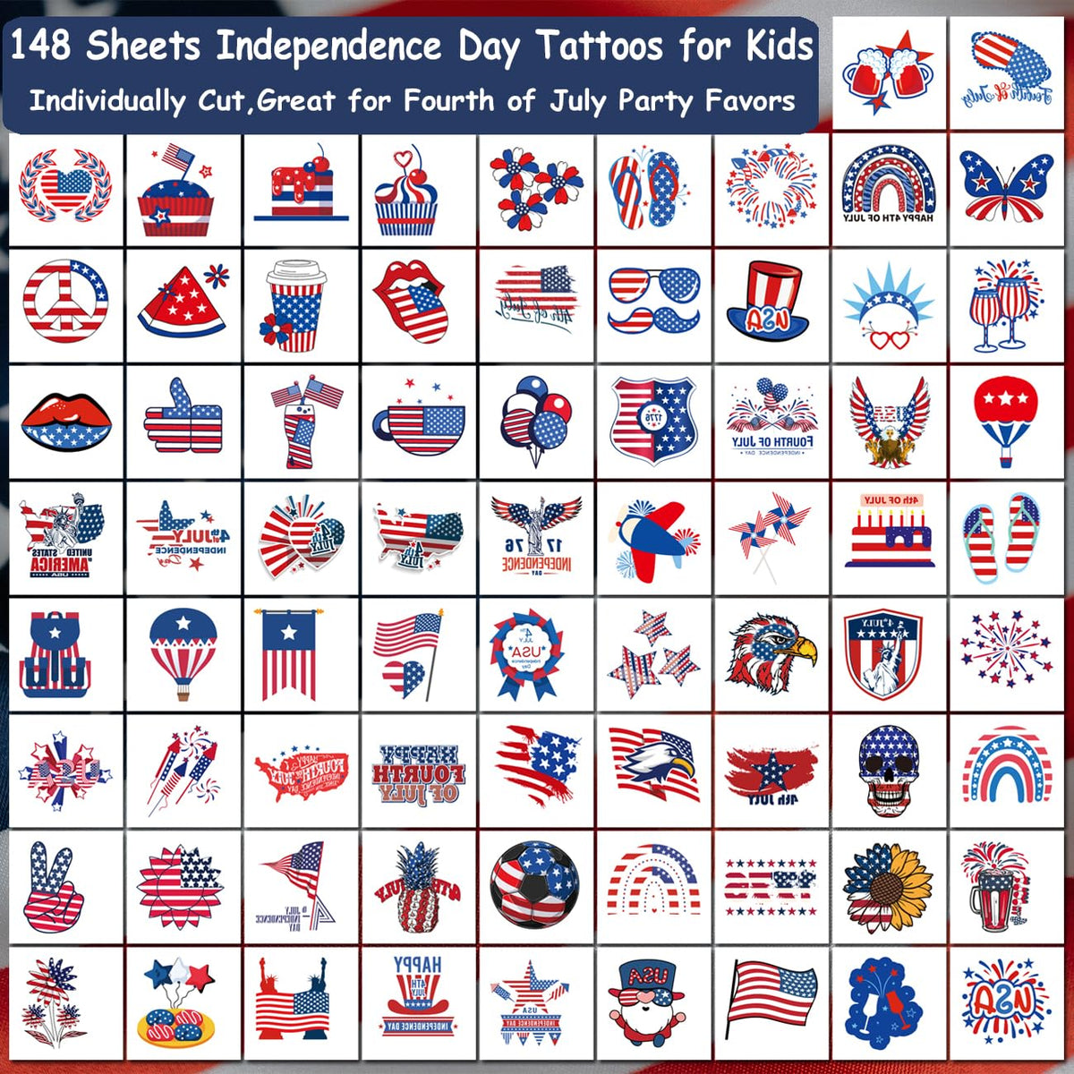 Tatouages temporaires CHARLENT emballés individuellement