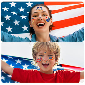 Tatouages temporaires JCFIRE pour fête du 4 juillet