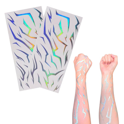 Tatouages temporaires Vagilelf K-Style avec motifs runiques sur fond blanc