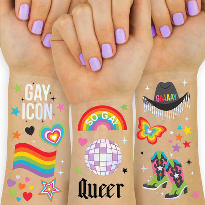 Tatouages temporaires xo, Fetti avec designs multicolores