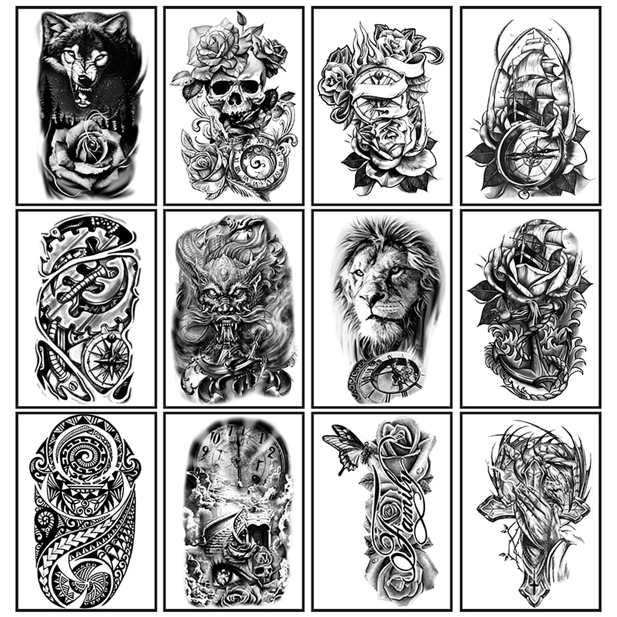 Tatouages temporaires Yazhiji en application sur la peau