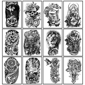 Tatouages temporaires Yazhiji en application sur la peau